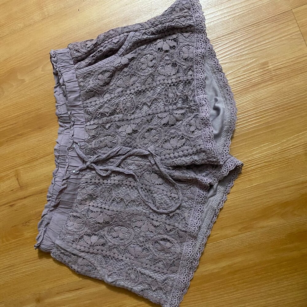 Purple Lacey Loung Shorts, "Rewind" size M